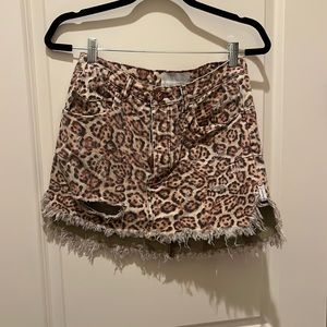 One Teaspoon Cheetah Mini Skirt